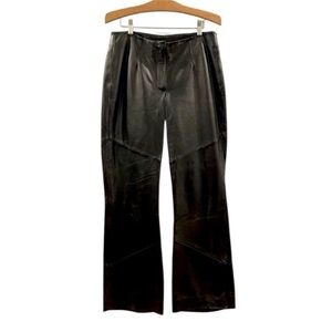 Vintage Wilson Leather Pelle Studio Flare Leg Pants Size 6